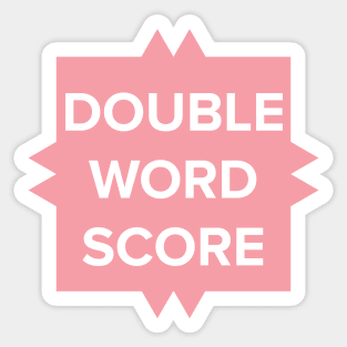 Double Word Scorer Sticker